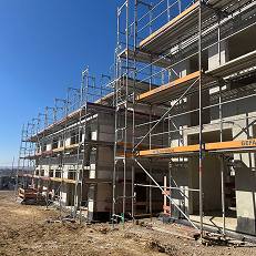 dmbau two houses under construction